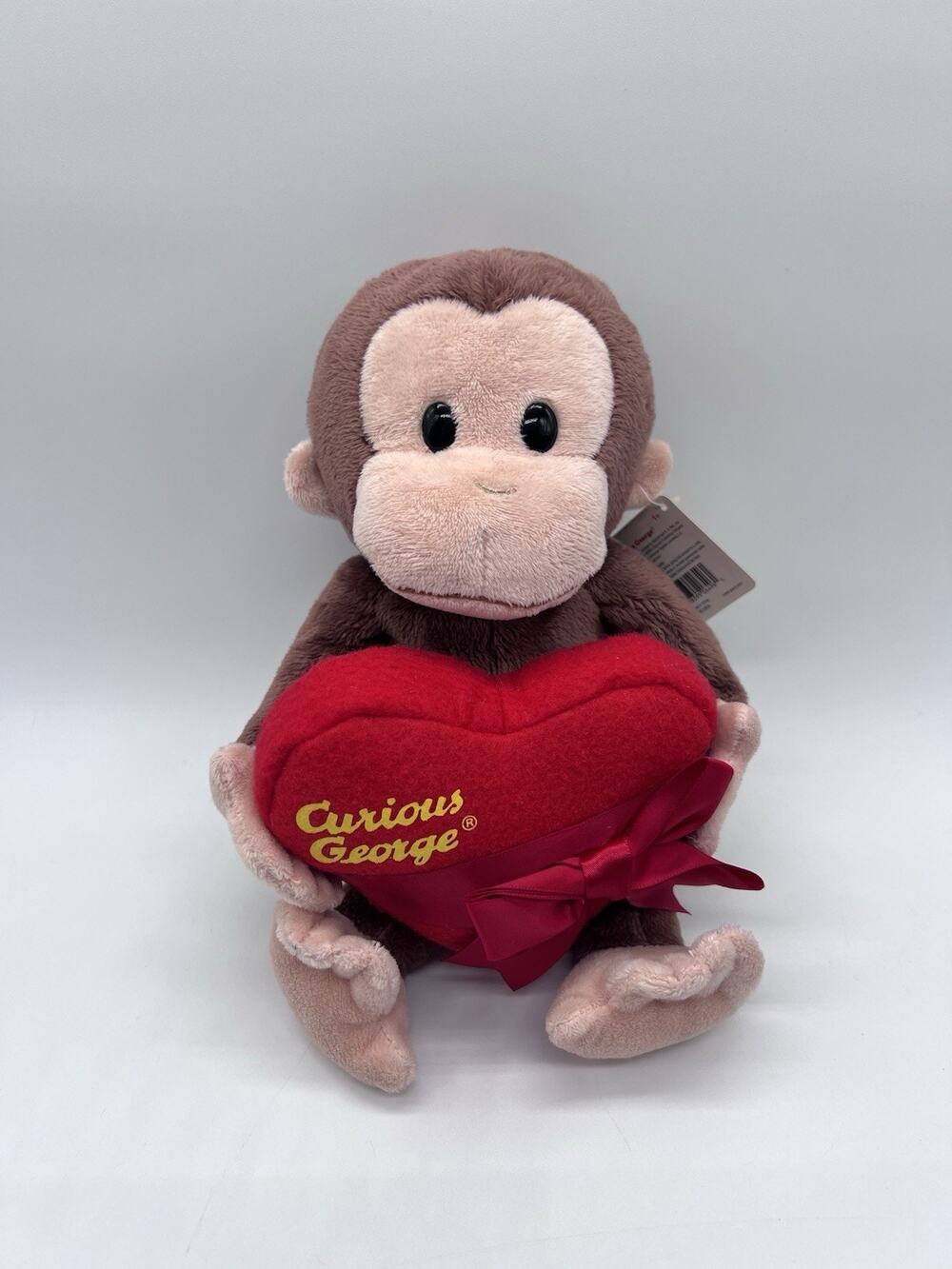 Gund Curious George w/ Heart Valentine’s Day Plush Stuffed Animal Toy 11”